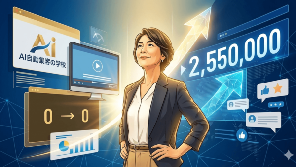 【スピリチュアルライフコーチ】売上0から255万円！『AI自動集客の学校』と潜在意識の書き換えで掴んだ成功の極意